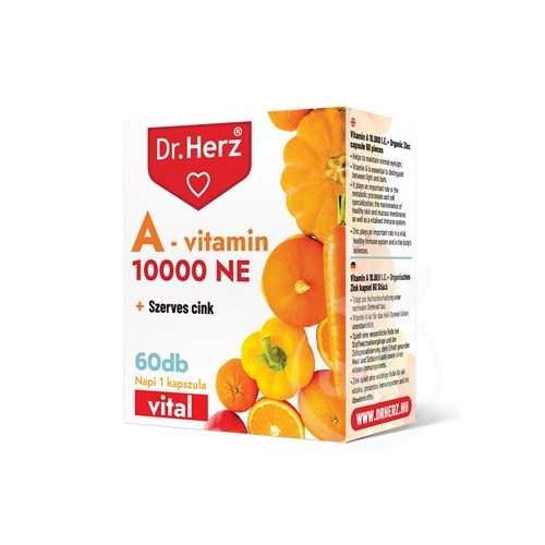 Dr.herz a-vitamin 10000NE+szerves cink kapszula 60 db